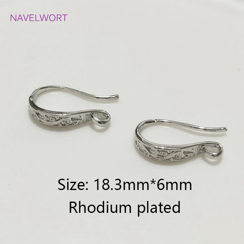 14K Gold Plated Flattened Ear Wire with Loop,Brass Earring Hook Fitting,Accessories For Earrings,DIY Jewelry Making Accessory