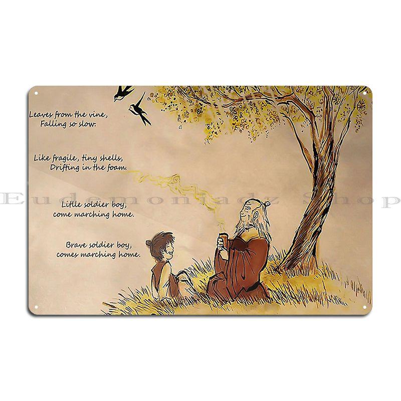 Zuko & Uncle Iroh Iroh's Delectable Tea Avatar the Last Airbender Metal Painting Party Designing Club Tin Sign Poster