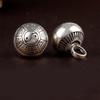 Elegant Silvering Knot Button Bead for Traditional Cheongsam and Shirt Vintage Metal Carved Bead Button for Han Costume