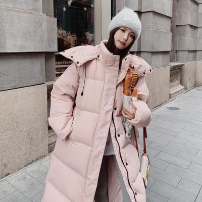 Chaqueta de plumón para mujer, chaqueta larga de plumón