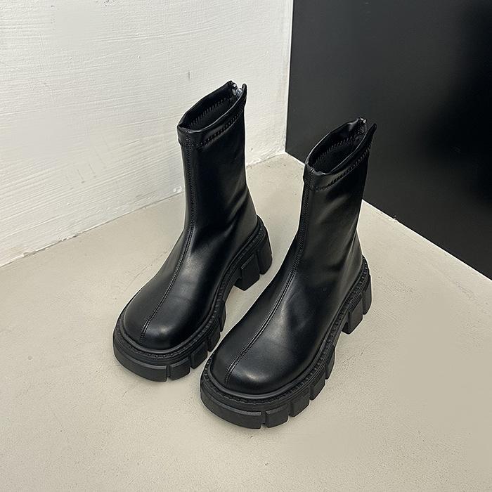 Martin Boots Women's 2025 New Autumn and Winter Velvet Thick-soled Short Thin Boots British Style Advanced Sense Explosive Boots Tide