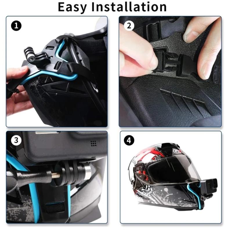 Helm-Kinnbefestigungsgurt für Action 6 5Pro Hero 13 12 11 Motorradhelm-Kinnhalter Kamera Zubehör