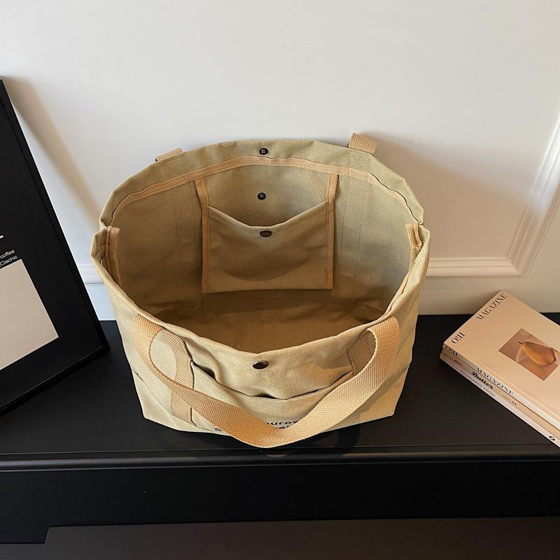 Borsa Tote in Tela Retrò da Donna 2026 – Versatile, Grande Capacità, da Mano o a Spalla Singola per il Pendolarismo