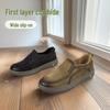 Men's Retro Wide Fit Genuine Leather Cowhide Shoes for Spring and Autumn