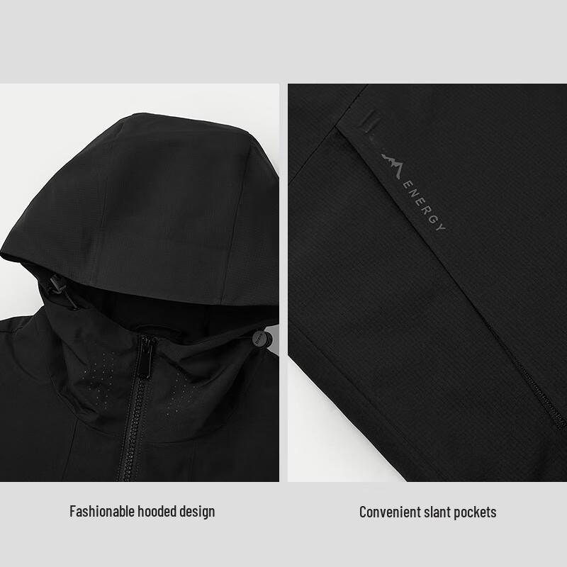 HLA Men's Hooded Casual Jacket