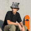 Cow/ Leopard Print Bucket Hat Cat's Ears Basin Hats New Panama Fishing Cap  Outdoor
