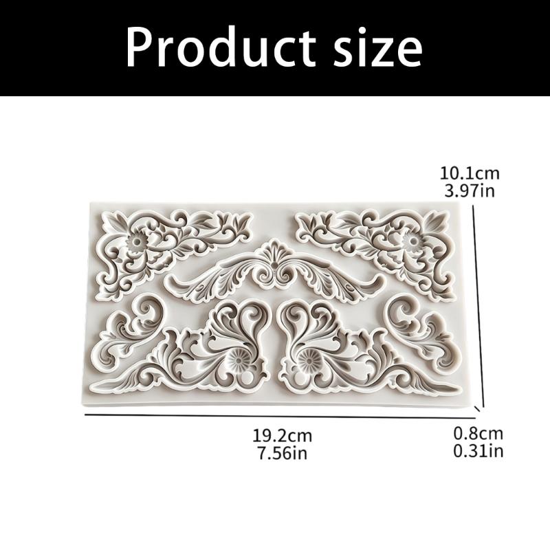 Antique Embossing Silicone Mold Food Grade Silicone For Making Candle Chocolate Fondant Cake Decorating and Clay Craft