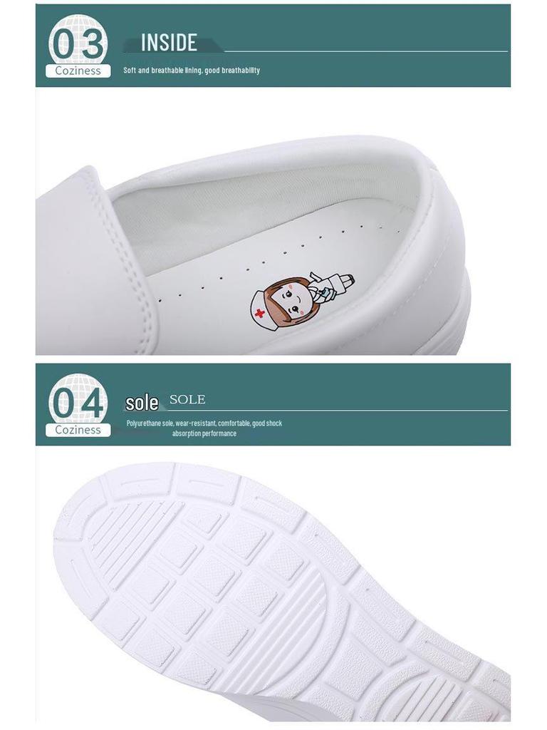 2023 Women's Plus Size Casual White Nurse Shoes for Outdoor Travel and Sports