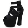 15Cm Fashion Thick With Sandals Fish Mouth Shoes High-Heeled Hollow Sandals Nightclub High Sandalias Mujer 2022 Newesthke3