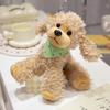Plush Poodle Dog Toy With Checkered Scarf Design For Kids And Collectors
