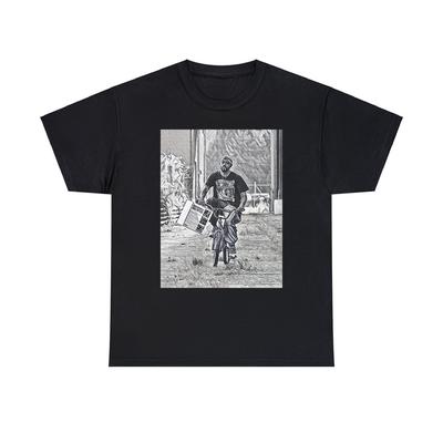 Darius Atlanta Grafikdruck Kurzarm Rundhals Unisex Schweres Baumwoll-T-Shirt