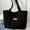 Women's Corduroy Shoulder Tote Bag, Casual Large Capacity Fashion Handbag for Going Out, Purses and Handbags Designer Bag
