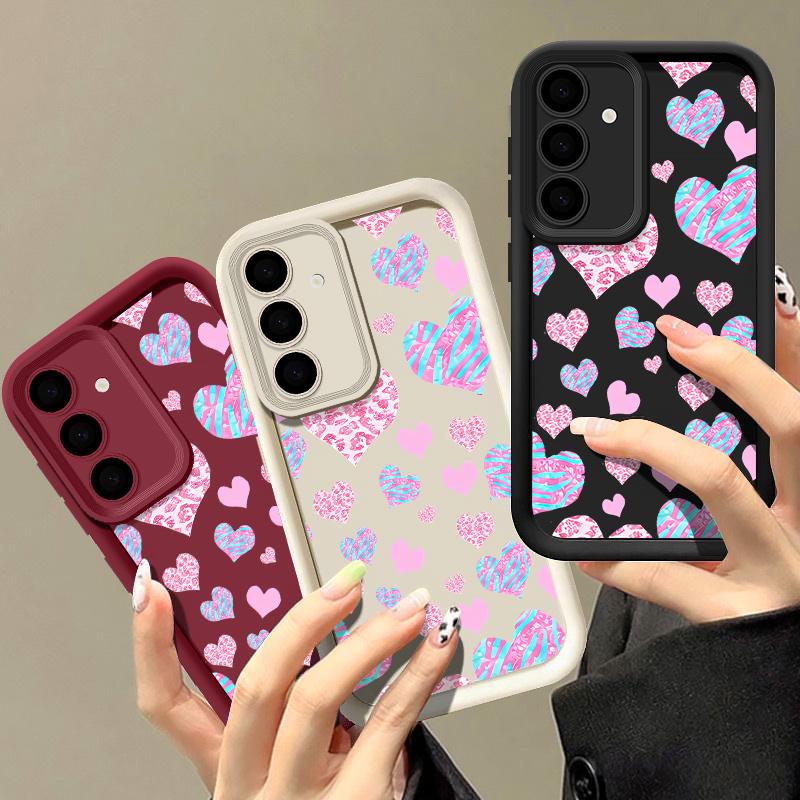 Tiny Hearts Pattern Case For Samsung Galaxy S25 Edge S24 S23 S22 Ultra S24 FE A56 A16 A15 A55 A54 A35 A26 A36 Soft Phone Cover