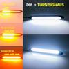 2pcs Waterproof Flexible DRL LED Strip Start Scaing Daytime Running Light  Brake Flow Lamps