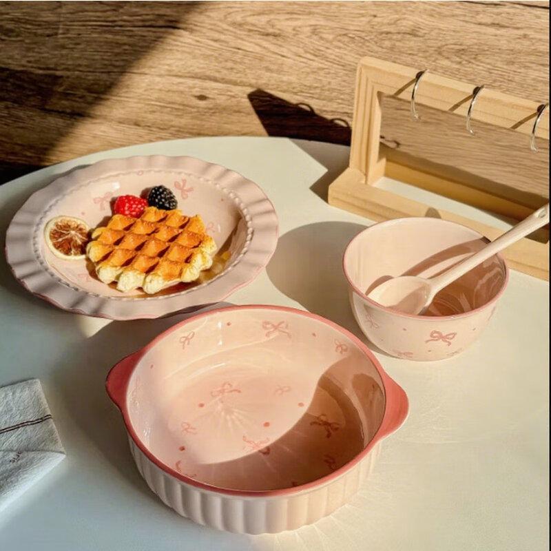

CERAMICS Pink 4-Piece Ceramic Dinnerware Set