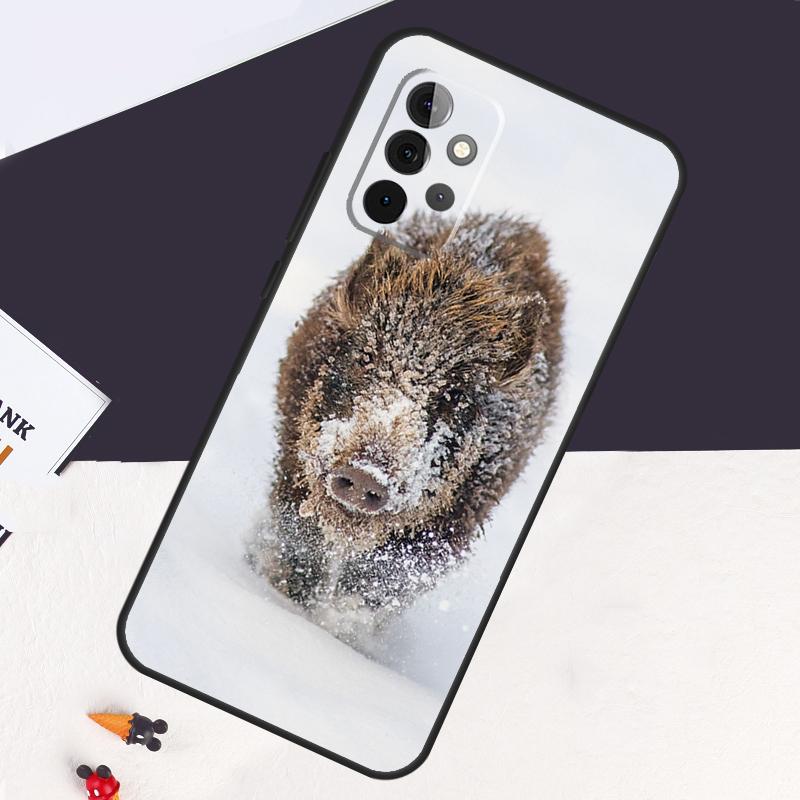 Wild Boar Pig Brown Cover For Samsung Galaxy A54 A34 A14 A52S A12 A22 A32 A52 A72 A13 A33 A53 A50 A51 A71 Case
