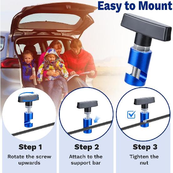 2 PCS Car Hood Prop Struts Clamp, Hood Strut Clamp, Car Lift Support Retaining Clip, 0.43 Inch Hood Lift Support Clip For Car, Automotive Tools For