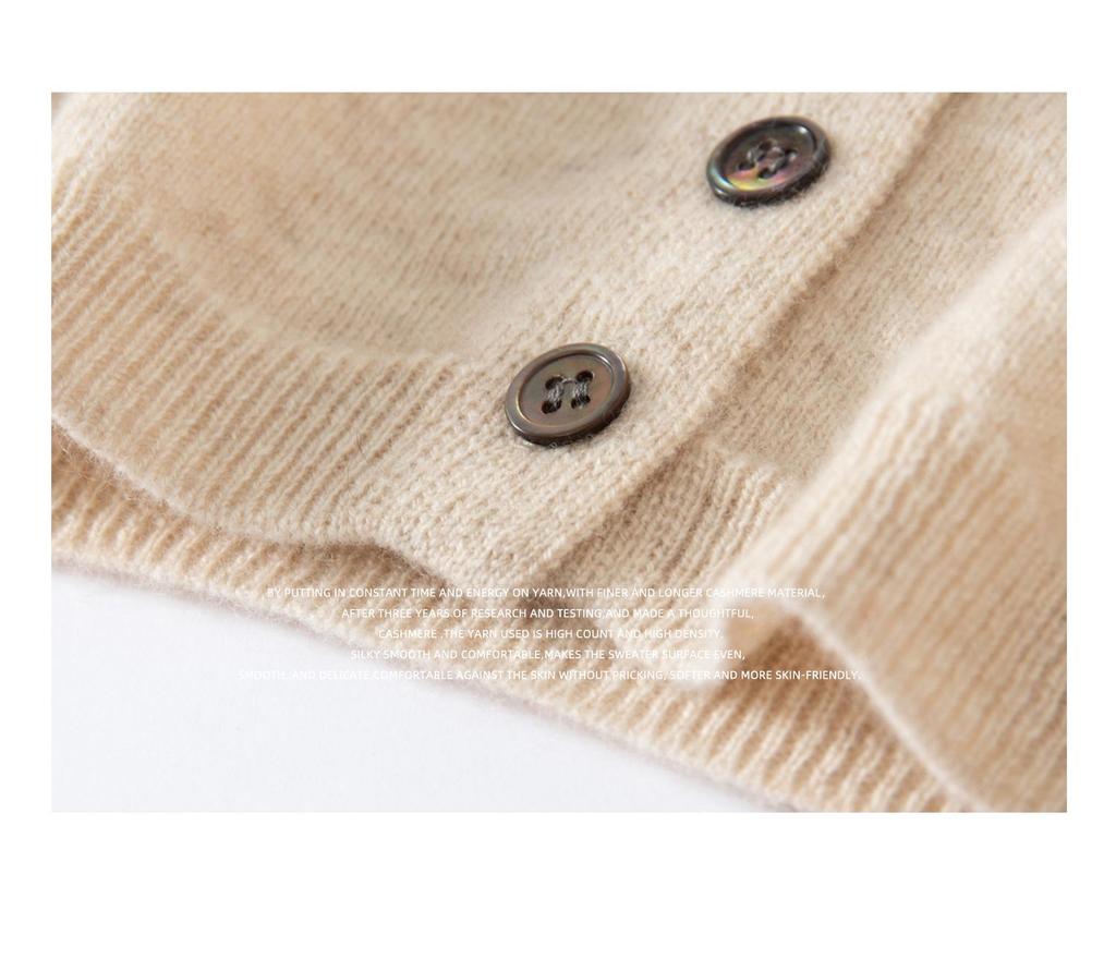Lekasha Cashmere Women's Multi-Button Tie-Up Cardigan