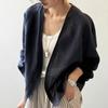 Women Retro White Shirt Jacket Summer Artistic Cardigan Top Thin Loose Long Sleeved Sun Protection Shirt