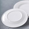 European Style White Melamine Round Flat Dinner Plate