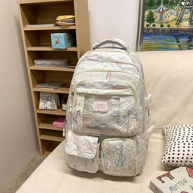 New Schoolbag for Girls with Large Capacity Cute Soft Girl Girl Backpack Lightweight Campus Versatile Backpack