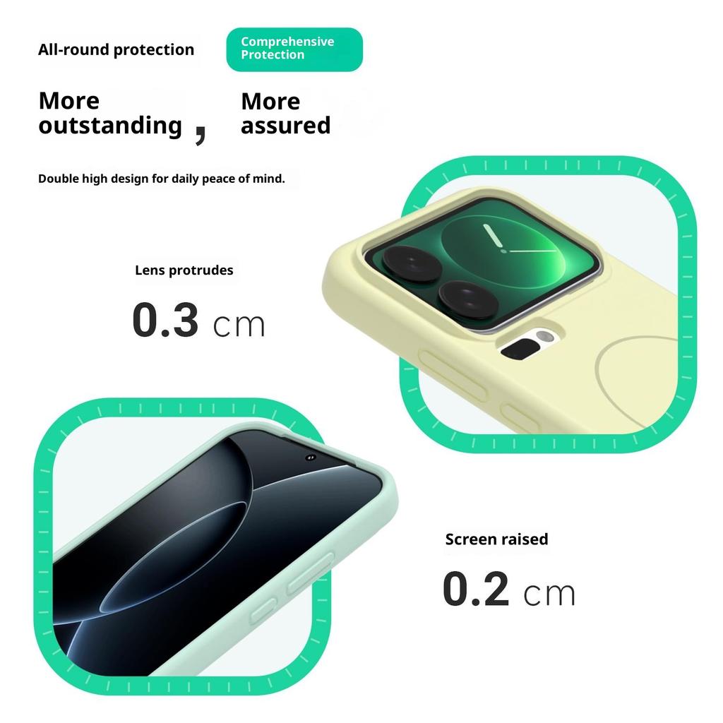 For Xiaomi 17 Pro Max Liquid Silicone Magnetic Case Skin-Touch Phone Cover