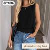 Damen Mode Lässig Rundhals Ärmellose Blusen & Hemden