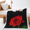 Valentine's Day Rose 2D Digital Printing Thickened Lamb Fleece Crystal Fleece Blanket One Piece Blanket