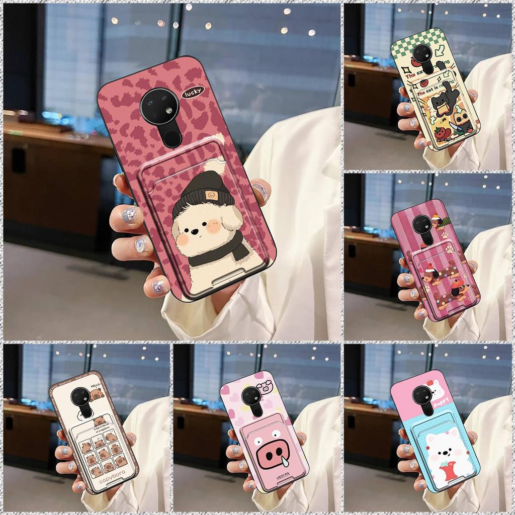Card Sleeve Silicone Phone Case For Nokia 6.2/7.2 Full Wrap Anti-dust Soft Case Cute Back Cover Durable Anti-knock Cover