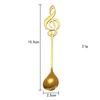 Colorful 6 Pcs Stainless Steel Tea Spoons Set Metal Music Coffee Spoon Ice Cream Candy Teaspoon Rose Gold Spoon