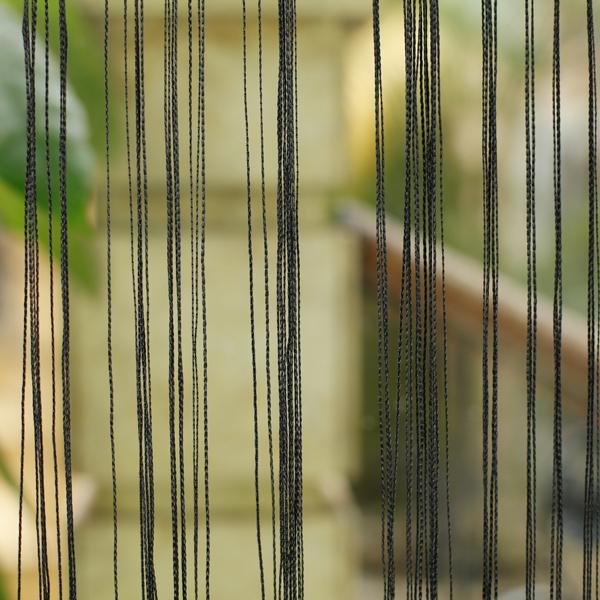 Fringe Window Divider Tassel Hanging String Door Curtain Black