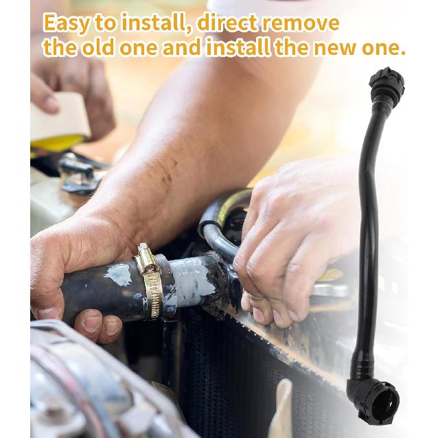 Kühlerschlauch Nr. A2465010058 Überlaufschlauch für Kühlmittelbehälter Einfüllrohr für Mercedes-Benz GLA250 2015-2020 Gummi Schwarz Gute Abdichtung