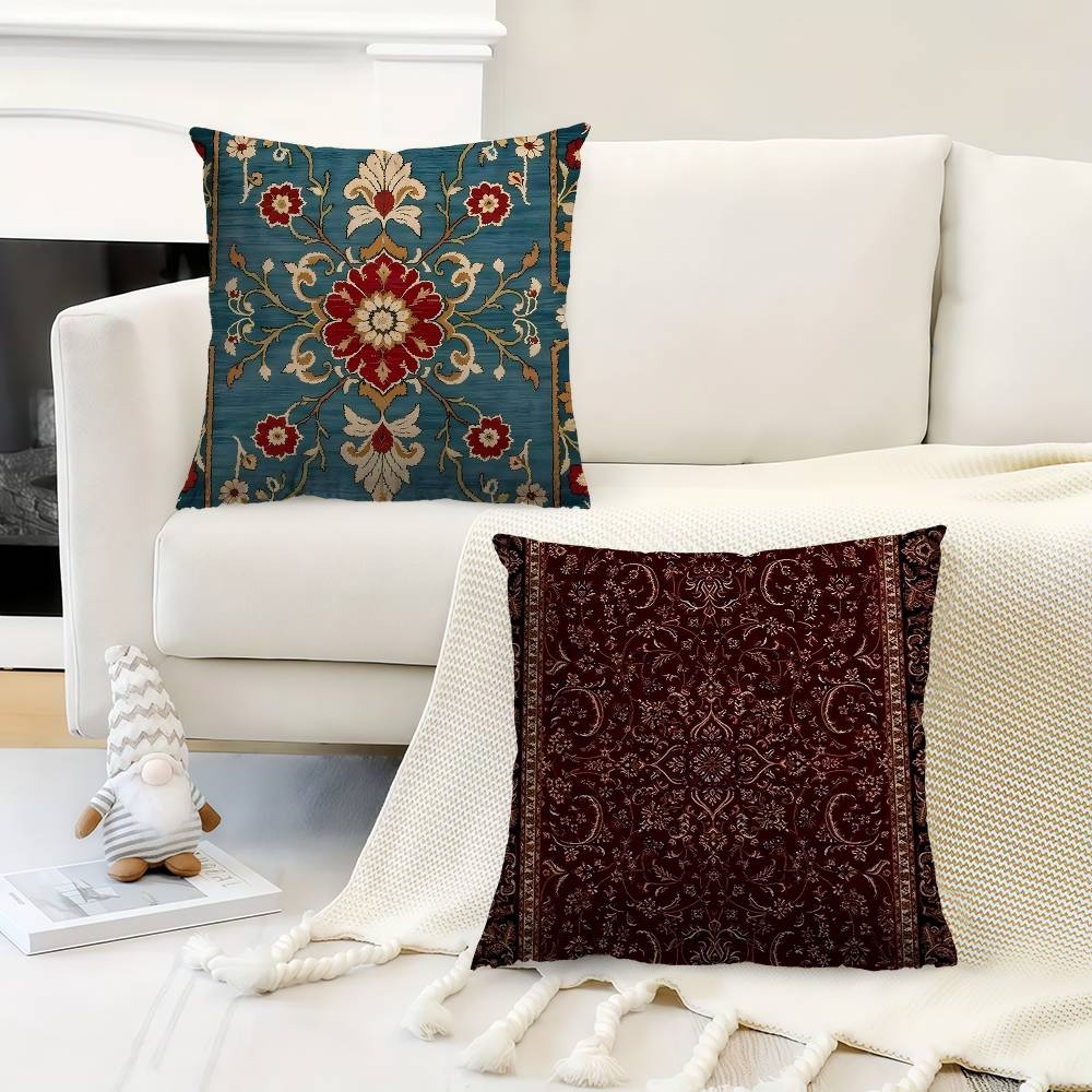 Persian Carpet Floral Personalized Pillow Dust Cover Bedroom Kids Party Decoration Pillowcase Birthday Children Gift