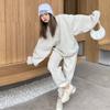 Women's 2025 Fleece-Lined Casual Sportswear Set: Autumn/Winter Fashion, Age-Reducing Loose Sweatshirt & Pants Two-Piece Set