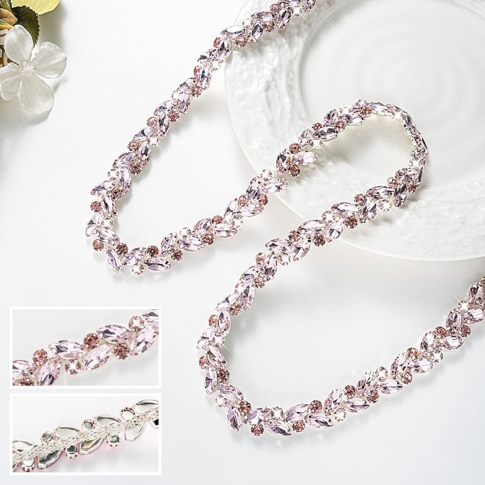 1Yard/90cm Rhinestone Border DIY Multi-color Crystal Diamond Ribbon Versatile Self-adhesive Rhinestone Chain