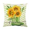 Summer Sunflower Pillow Cover Polyester Printed Living Room Sofa Decorative Cushion Cover Bedroom Pillow