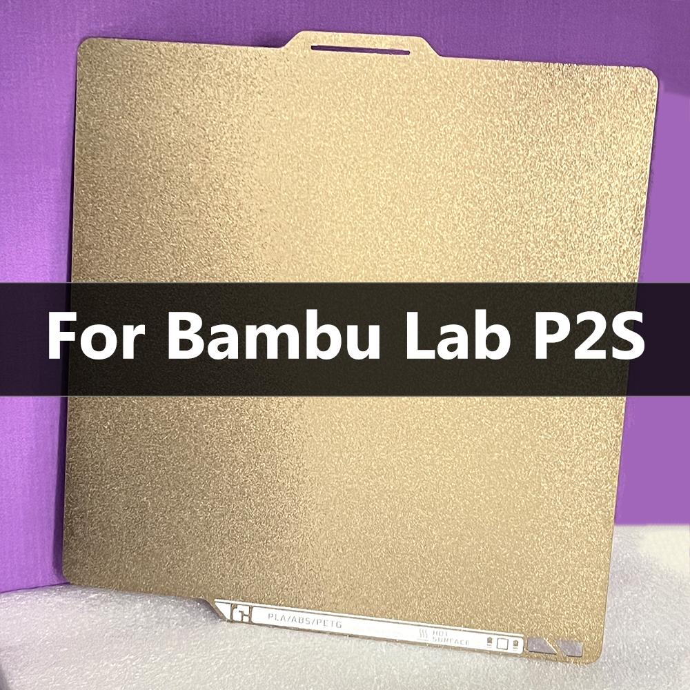 PEI Sheet For Bambu Lab P2S Build Plate 257x257mm 0.5mm Thickened Plate Double-sided Heated Bed for BambuLab P2S Accessories