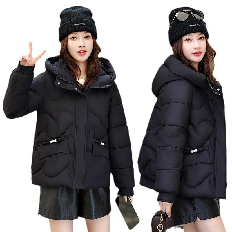Thickened warm down cotton jacket women's winter large size loose slimming casual women's short small padded jacket cotton jacket