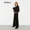 MO&Co. Women's Merino Wool Blend Wide-Leg Trousers