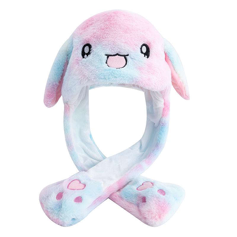 

Новый стиль Милая шапка с двигающимися ушками Женская Девичья Забавная шляпа Стиль кроличьих ушек Плюшевая Зимняя Прелестная шапка 55cm-60cm