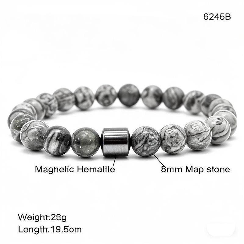 Black Stone Tiger Eye Magnetic Bead Bracelet