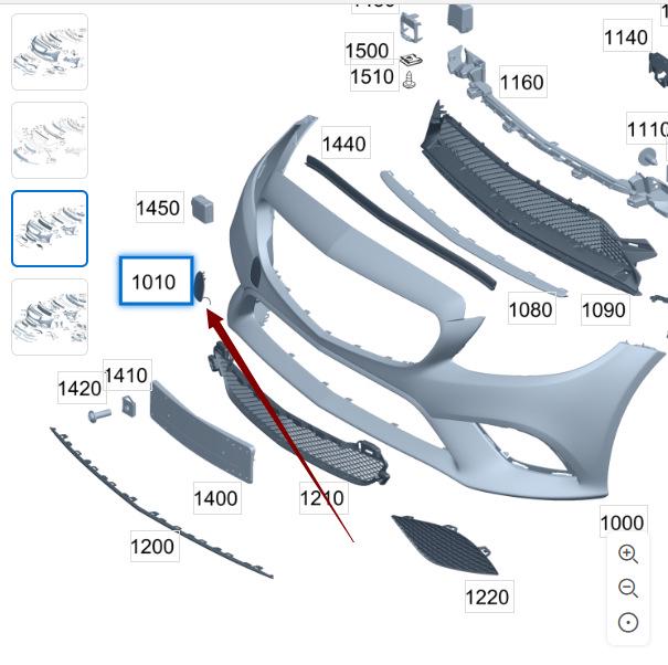 W205 C200 Przedni Zderzak Pokrywa Haka Holowniczego dla Mercedes-Benz (Część nr: A2058856402)