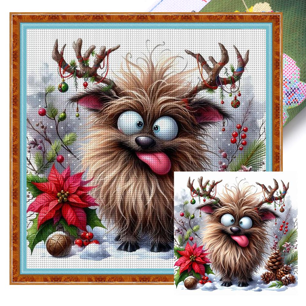 Full Embroidery Eco-cotton Thread 18CT Printed Animal Cross Stitch Kit Art