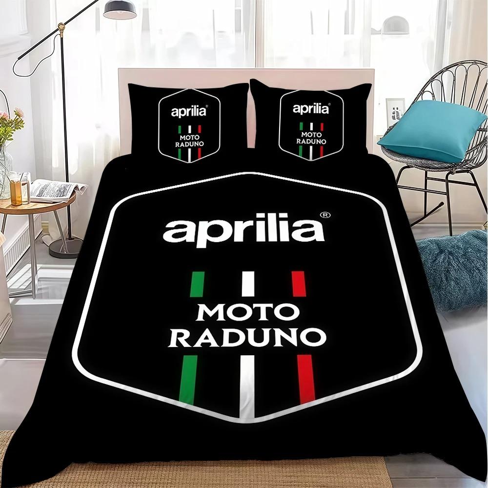 Exquisite A-Aprilia Logo Bedding Set,duvet Cover and Pillowcase,home Bedroom Decoration,gift for Boys and Girls