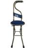 Stainless Steel Folding Cane Stool: Lightweight, Non-Slip, Four-Legged Support for Elderly Assistance