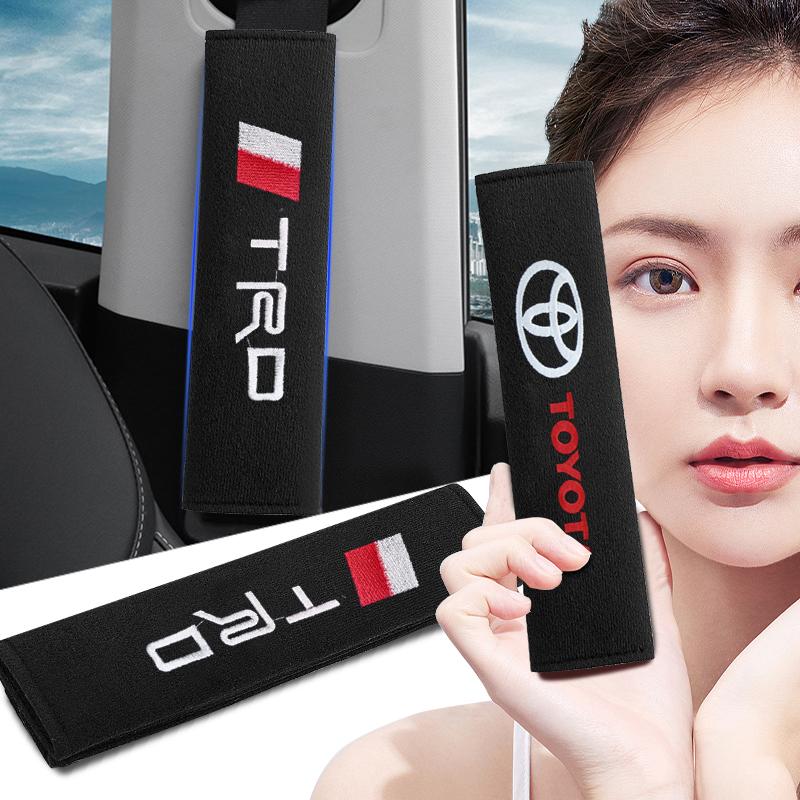 New Car Safety Belt Shoulder Cover Seat Belt Pads Accessories for Toyota Trd Corolla Avensis Yaris Rav4 Hilux Auris Camry Prius