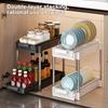 Rack Draining Storage Shelf Kitchen Utensil Holder Countertop Drainer Space-Saving Dryer Rack For Dishes Cups Plate Dish Drain