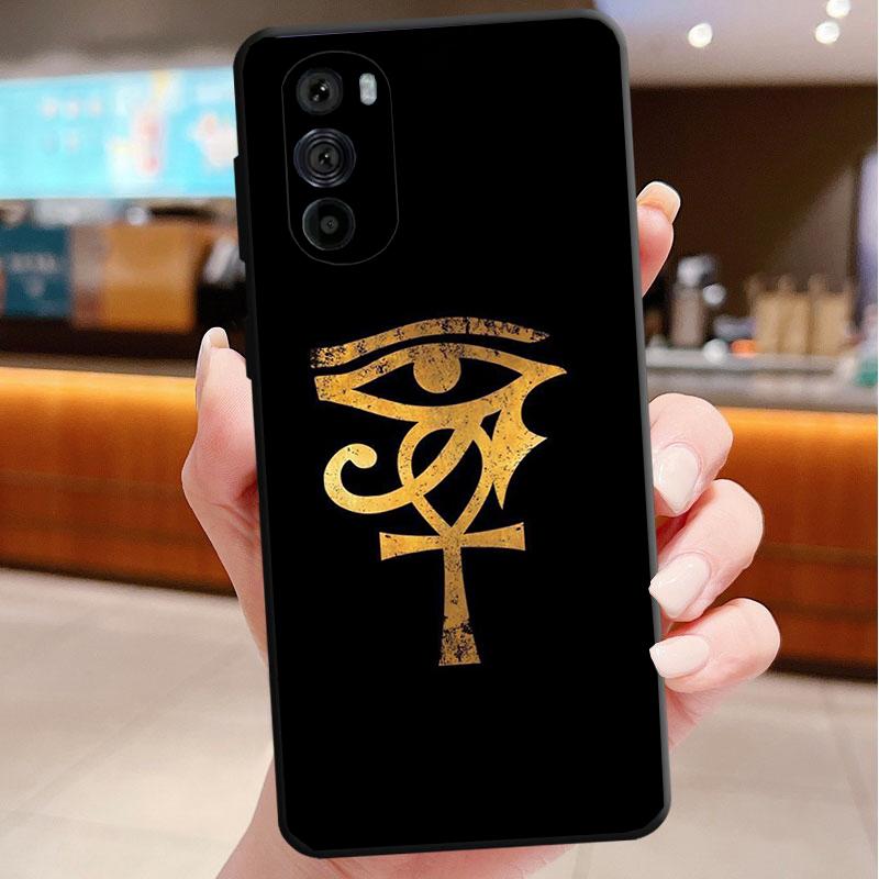 Phone Case For Motorola Edge 60 50 40 Pro 60 50 40 30 Ultra Neo Fusion Moto G Stylus G Egypt Pharaoh Cat Anubis