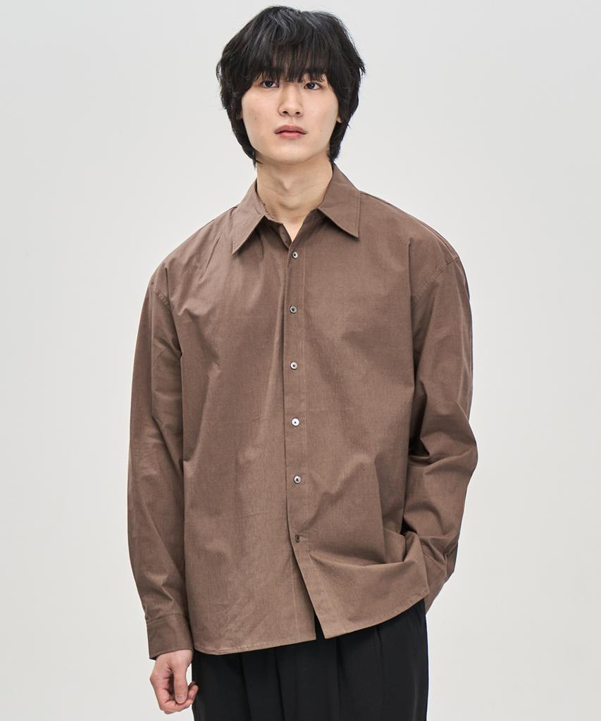 PRAIRIE Comfort Shadow Stripe Shirt (Brown)