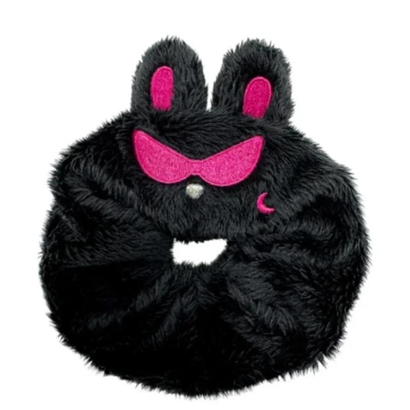 Chaveiro de pelúcia fofo de desenho animado de 6 a 19 cm, faixa de cabelo preta, pingente de orelha longa, bolsa, acessório, chaveiro, presente para fãs de Kpop Idols Yeosang San